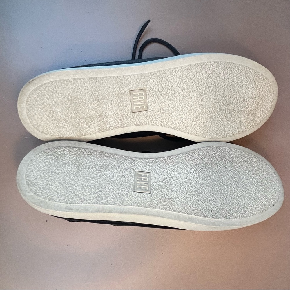 Frye Lena Low Lace Sneakers Leather Black Women’s Size 10M Shoes - Picture 9 of 10